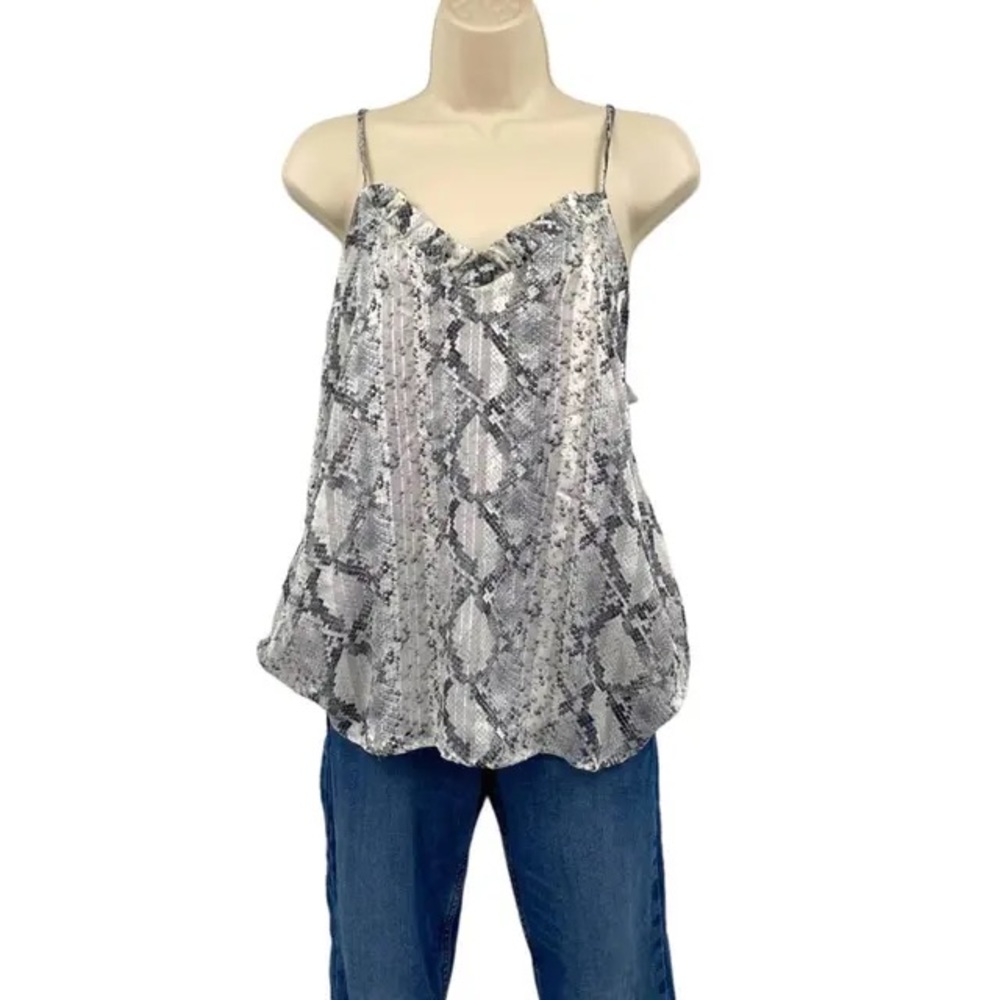 Adrienne snake skin silk tank. More blue undertones, pics don’t do it justice.